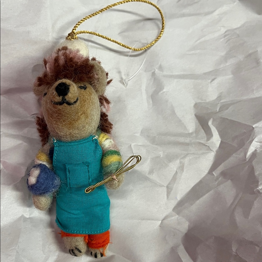 Anthropologie Hobbies Collection Baker New Colorful Felt  Figurine - Picture 2 of 2